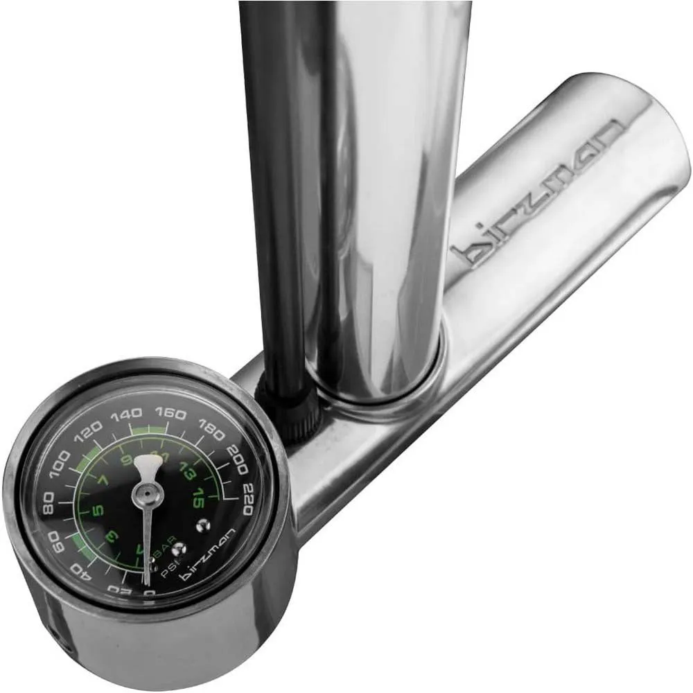 Birzman Tiny Tanker Helix Sykkelpumpe, Silver, 220psi