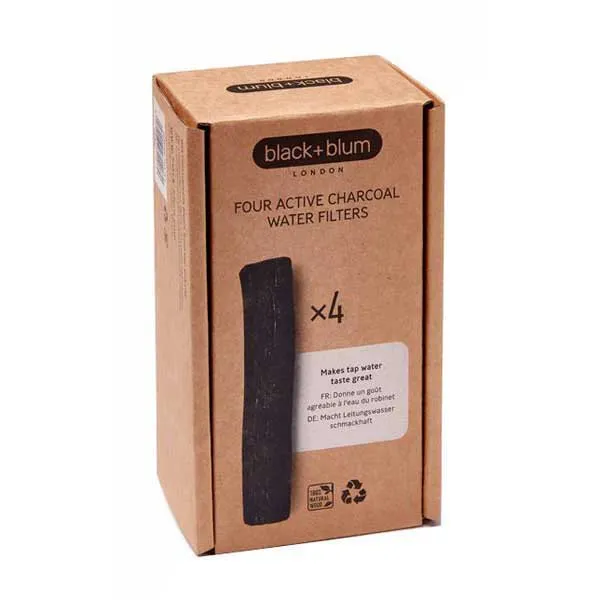 Black+blum Charcoal Filter 4 Enheter, Black, One Size Black+blum Charcoal Filter 4 Enheter, Black, One Size