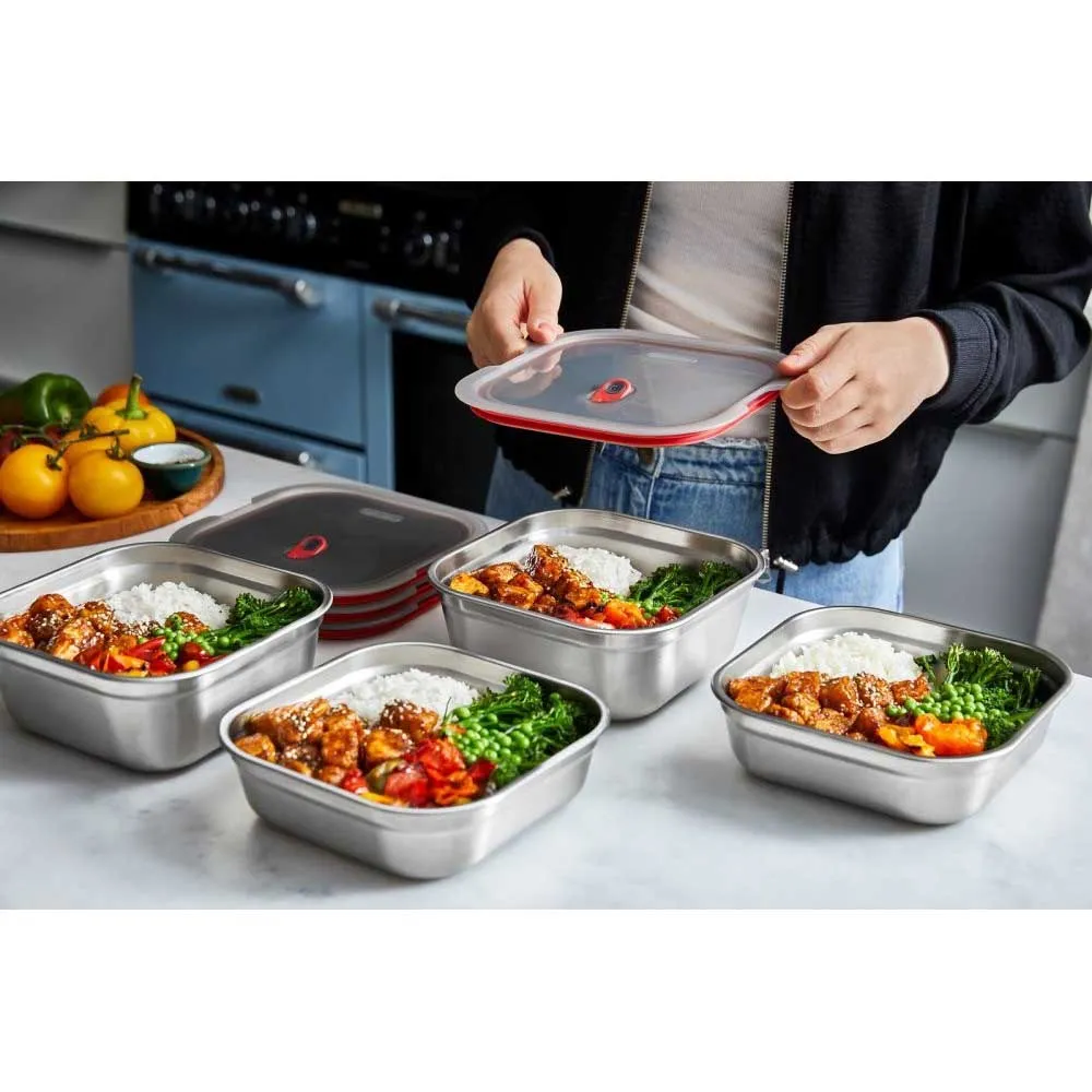 Black+blum Multi-function Square L 1.4l Matboks, Grey / red, One Size