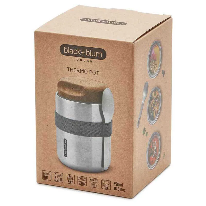 Black+blum Pot Slate Termosflaske, Silver, One Size