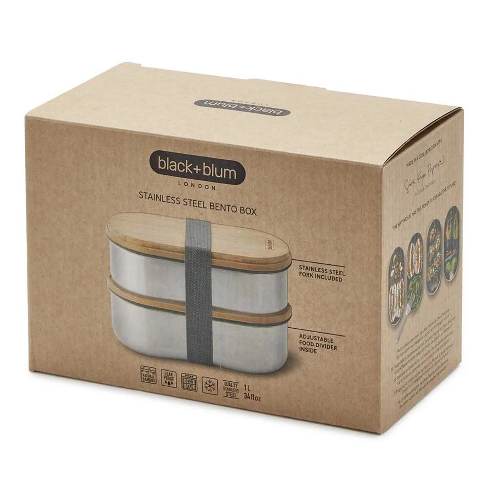 Black+blum Rustfritt Stål Bento-matboks 1l, Almond / grey, One Size Black+blum Rustfritt Stål Bento-matboks 1l, Almond / grey, One Size