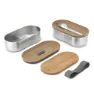 Black+blum Rustfritt Stål Bento-matboks 1l, Almond / grey, One Size