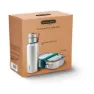 Black+blum Stainless Steel Bottle+ Matboks-sett, Ocean, One Size