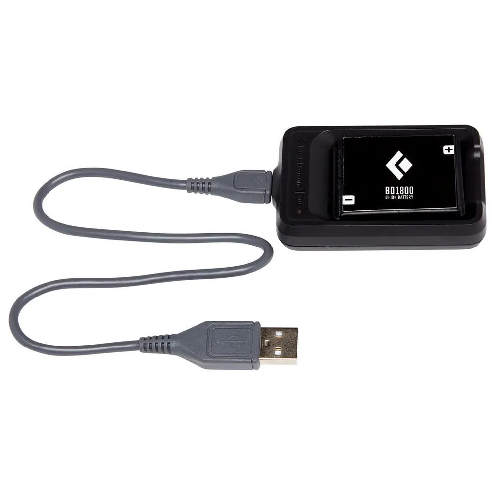 Black Diamond Bd 1800 Rechargeable Battery With Usb Lader, Black, One Size Black Diamond Bd 1800 Rechargeable Battery With Usb Lader, Black, One Size