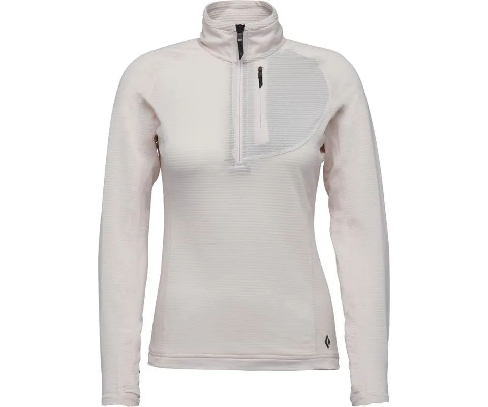 Black Diamond Coefficient LT Quarter Zip Shirt Women, Ice pink