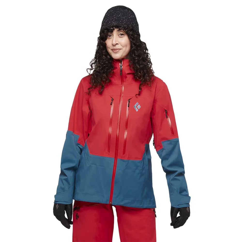 Black Diamond Recon Lt Stretch Shell Jakke, Coral red / creek blue Black Diamond Recon Lt Stretch Shell Jakke, Coral red / creek blue