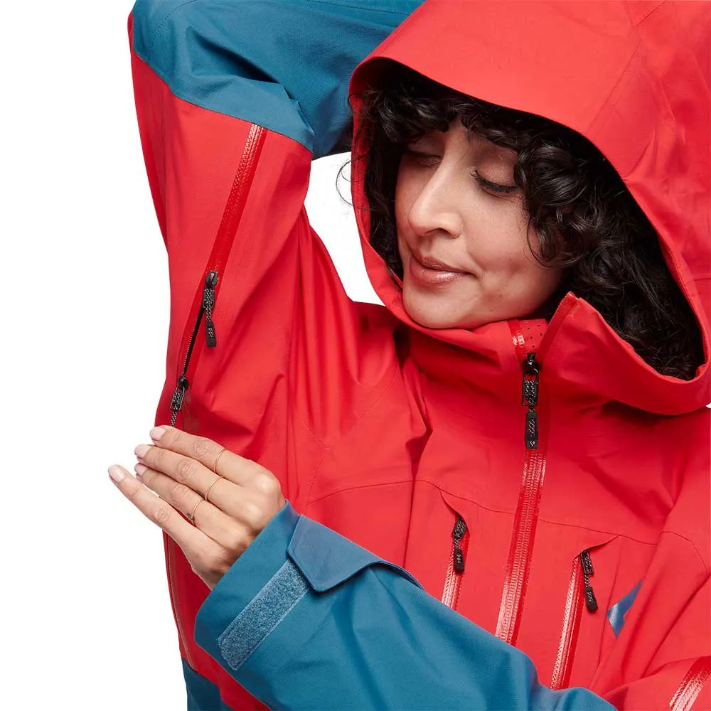 Black Diamond Recon Lt Stretch Shell Jakke, Coral red / creek blue Black Diamond Recon Lt Stretch Shell Jakke, Coral red / creek blue