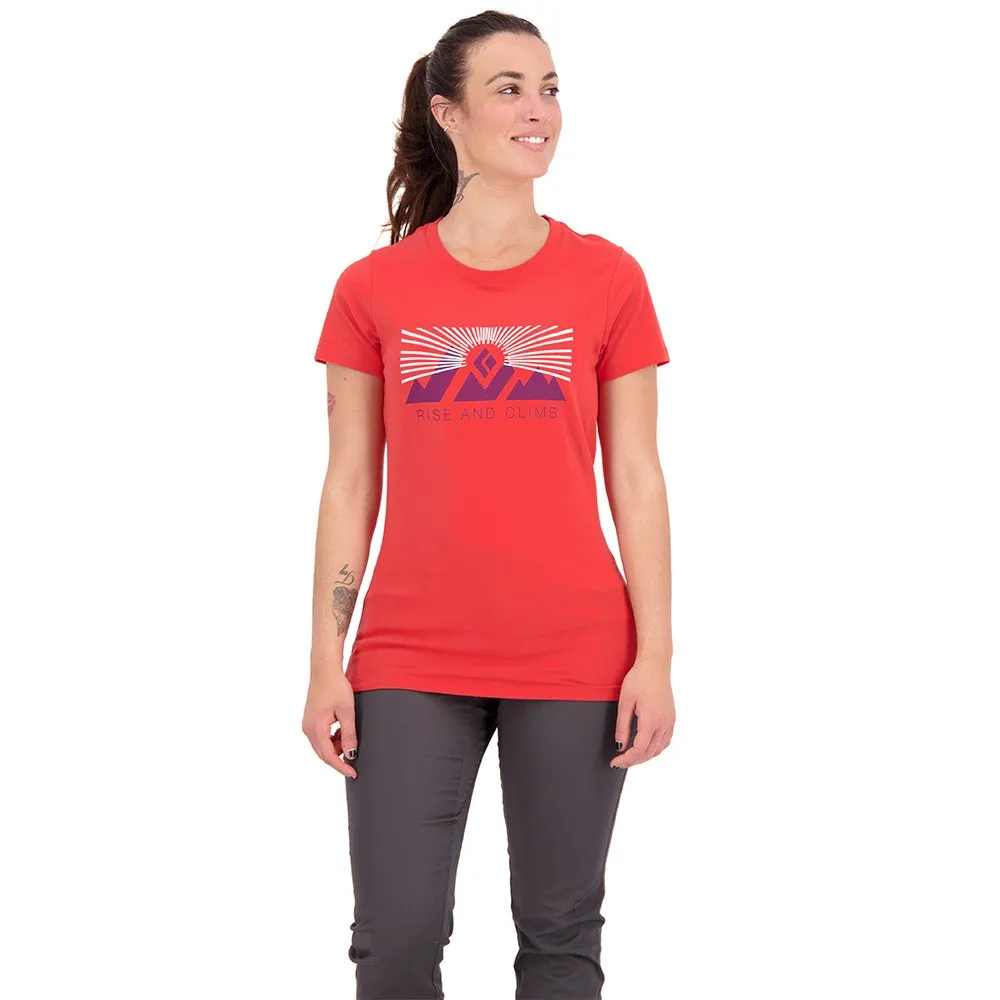 Black Diamond Rise And Climb Kortarmet T-skjorte, Grenadine Black Diamond Rise And Climb Kortarmet T-skjorte, Grenadine