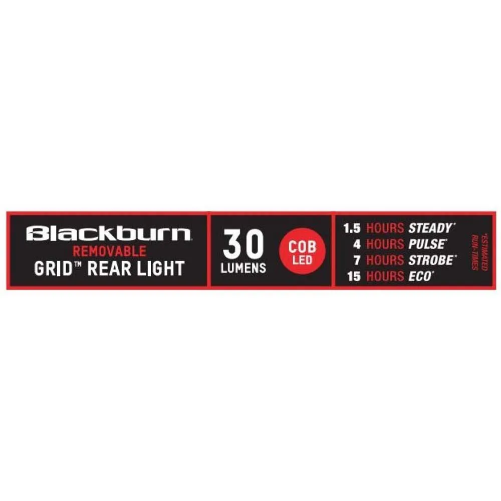 Blackburn Grid Bell Falcon 2023 Helmet Baklys, Red, 30 Lysstyrker Blackburn Grid Bell Falcon 2023 Helmet Baklys, Red, 30 Lysstyrker