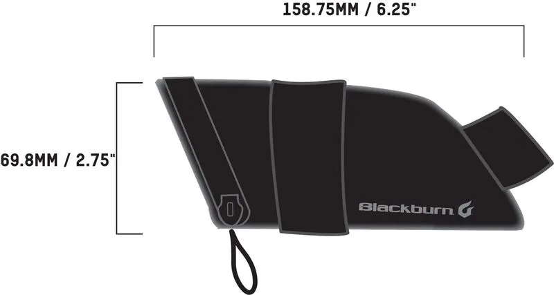 Blackburn Grid Small Seteveske, Black reflective, One Size