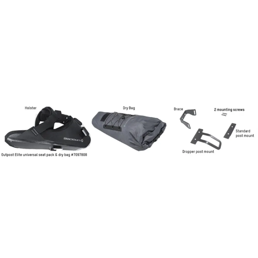Blackburn Outpost Elite Seteveske, Black, One Size