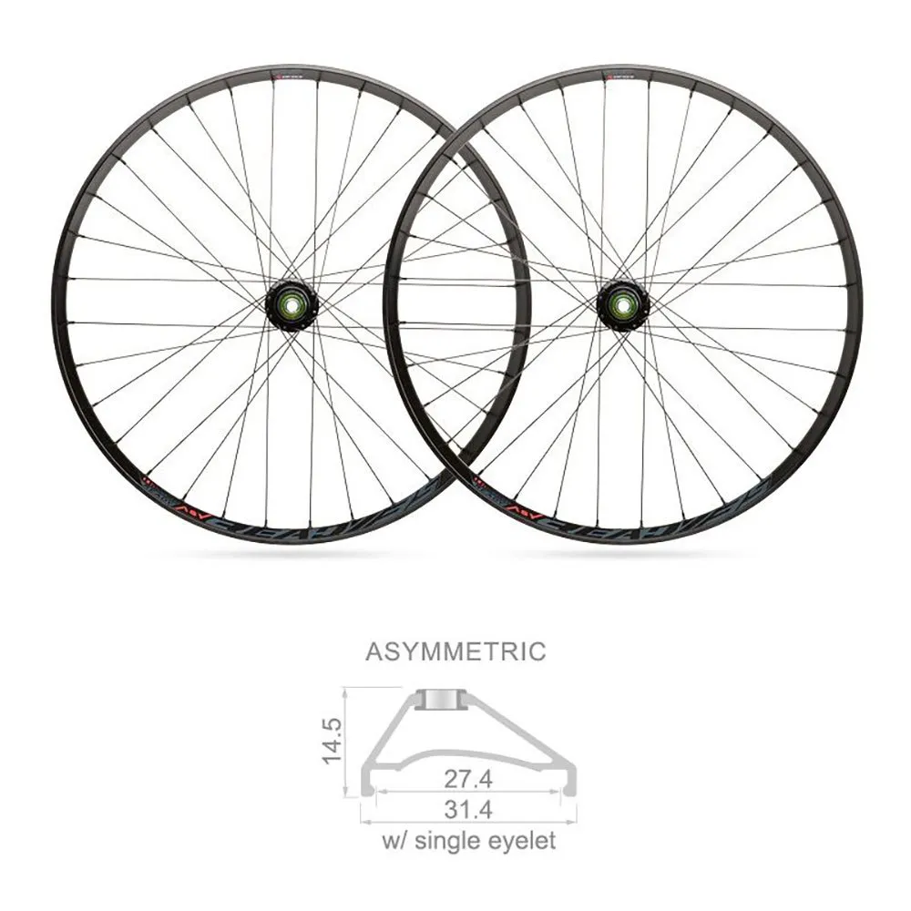 Blackjack 27.5´´ 27 Mm 6b Disc Tubeless Mtb-hjulsett, Black, 15 x 100 / 12 x 142mm, Shimano/Sram HG