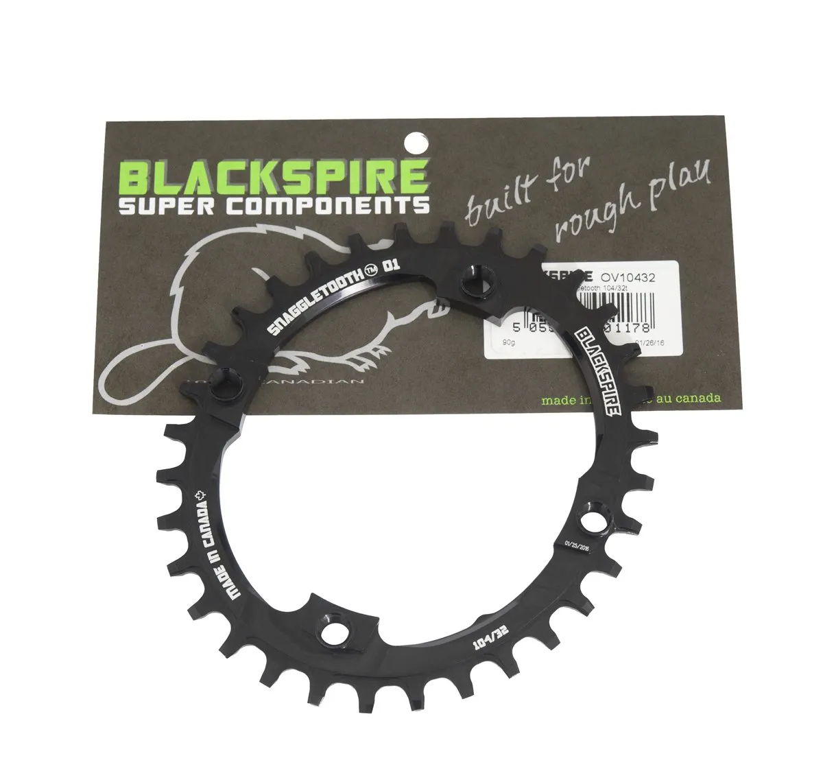 Blackspire Snaggletooth Oval Singlespeed DrevØ104mm 32T, Black, 32t