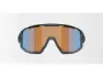 Bliz Fusion Small (25) sykkelbriller coral/orange, mirror lens, Blå/svart