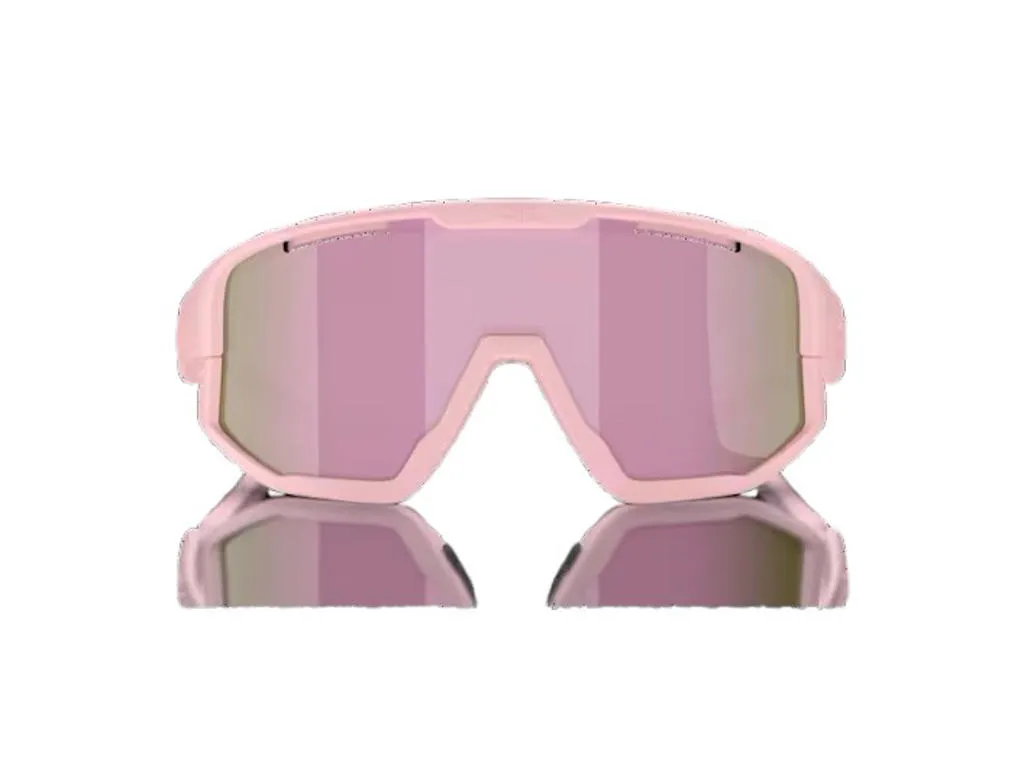 Bliz Fusion Small (33) sykkelbriller brown/rose multicolour lens matte powder, Rosa