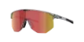 Transparent dark grey brown w red multi