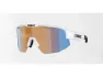 Bliz Matrix Medium (33) sykkelbriller coral/orange mirror lens matte, Blå/hvit/multifarget/oransje