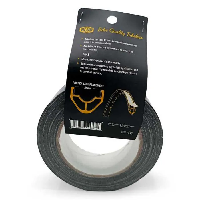 Blub 35 Mm Tubeless Felgteip 25 M, Yellow, One Size