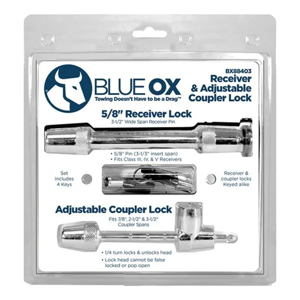 Blue Ox Bxw4000 Koblingslås, Grey, 63.5mm