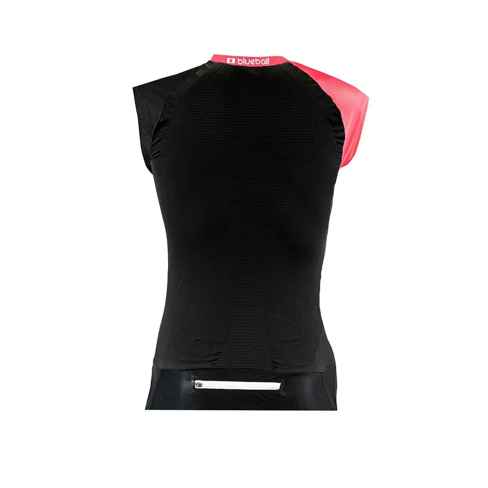 Blueball Sport Running Ermeløs T-skjorte, Black & pink, L