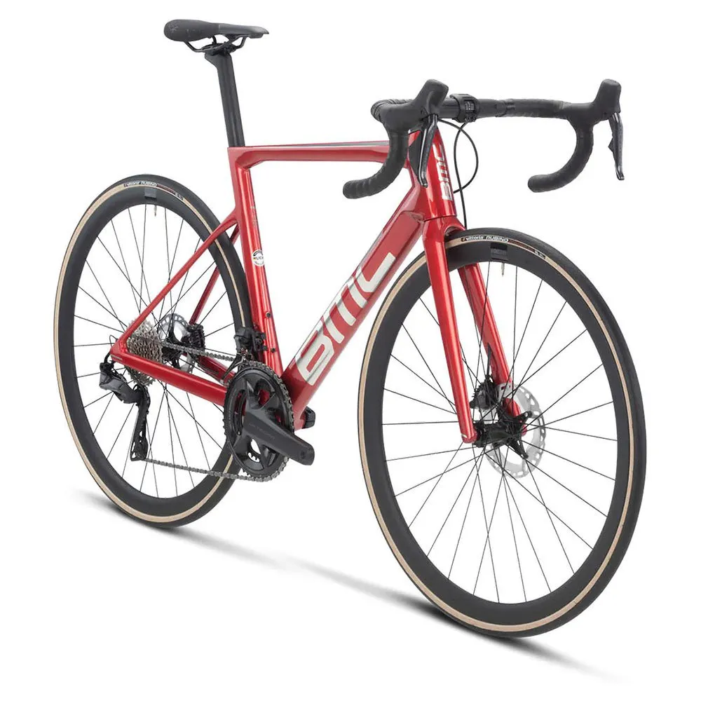 BMC Teammachine Slr01 One Ultegra Di2 2023 Landeveissykkel, Prisma red / brushed alloy