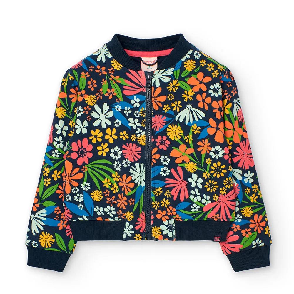 Boboli Bomber Knit Floral Jakke Boboli Bomber Knit Floral Jakke