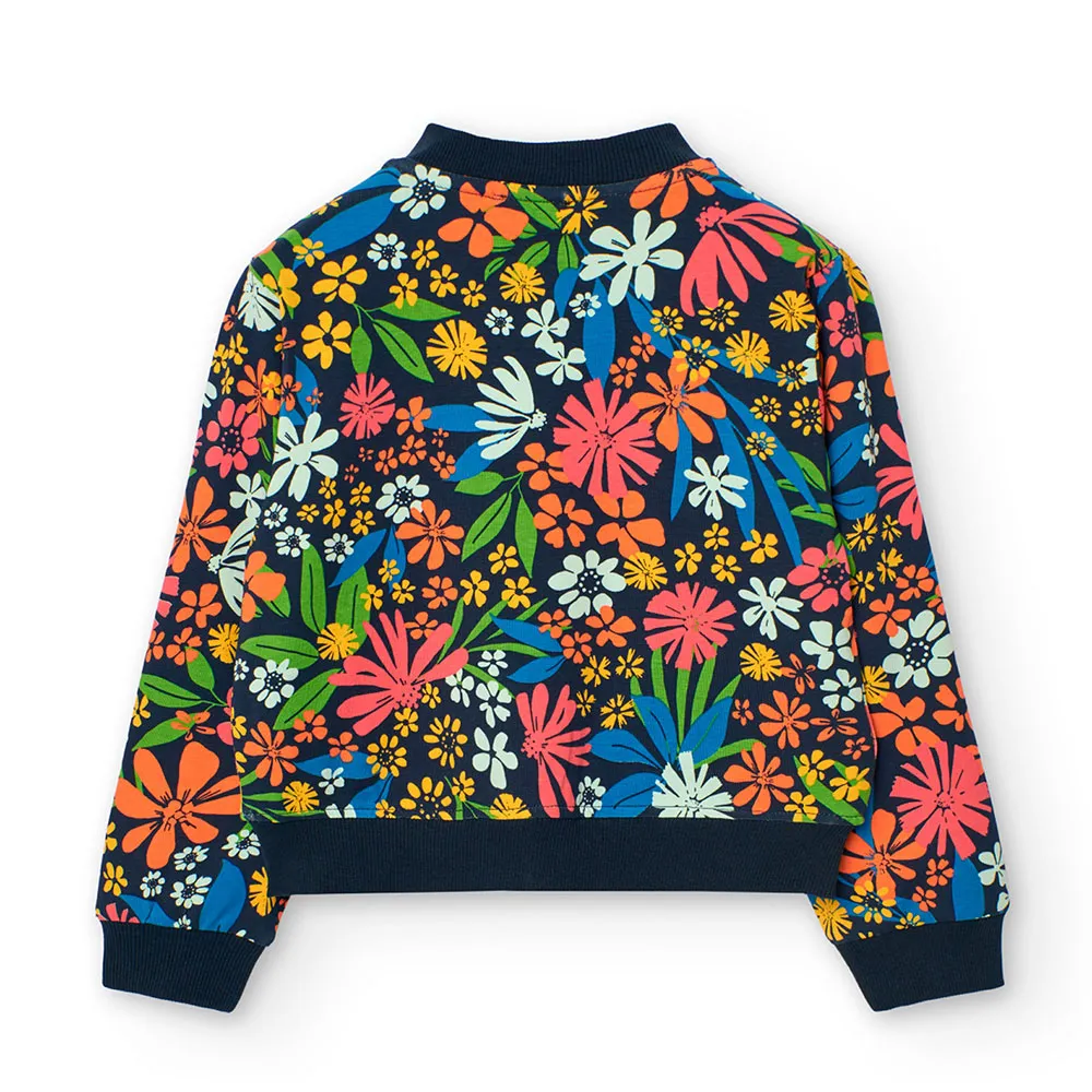 Boboli Bomber Knit Floral Jakke Boboli Bomber Knit Floral Jakke