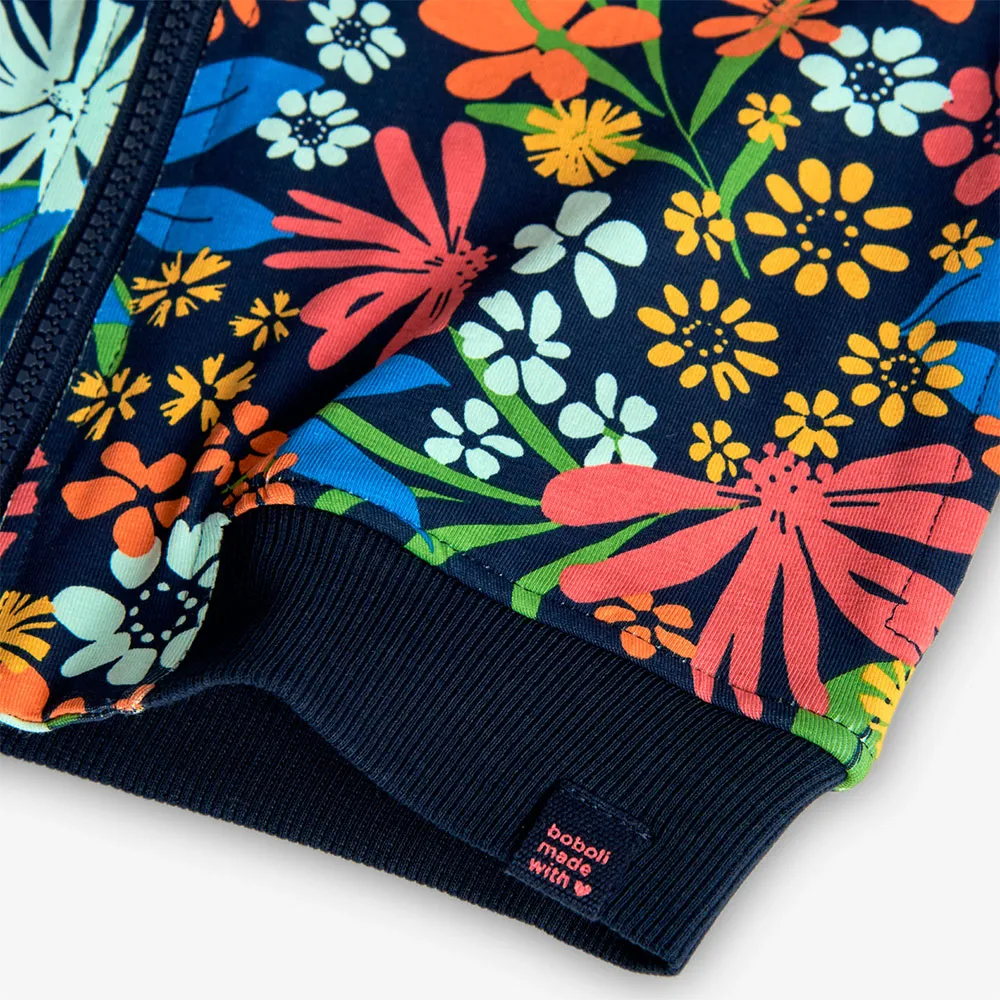 Boboli Bomber Knit Floral Jakke Boboli Bomber Knit Floral Jakke