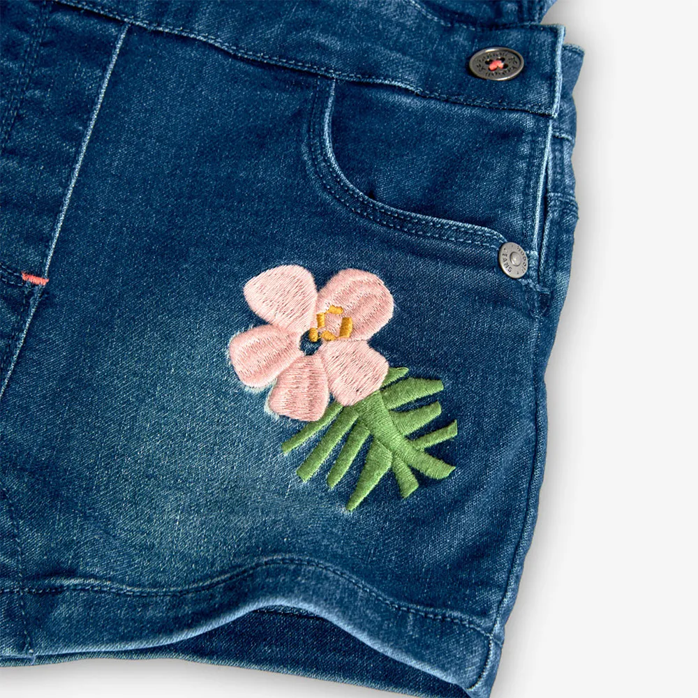 Boboli Denim Dungarees Knit Overall Boboli Denim Dungarees Knit Overall