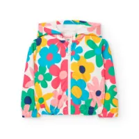 Boboli Fleece Floral Jakke