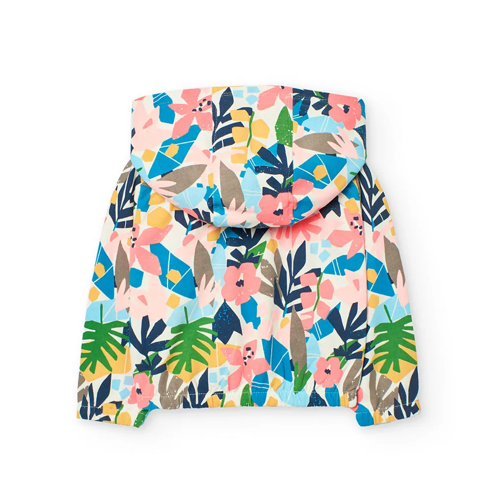 Boboli Fleece Floral Jakke Boboli Fleece Floral Jakke