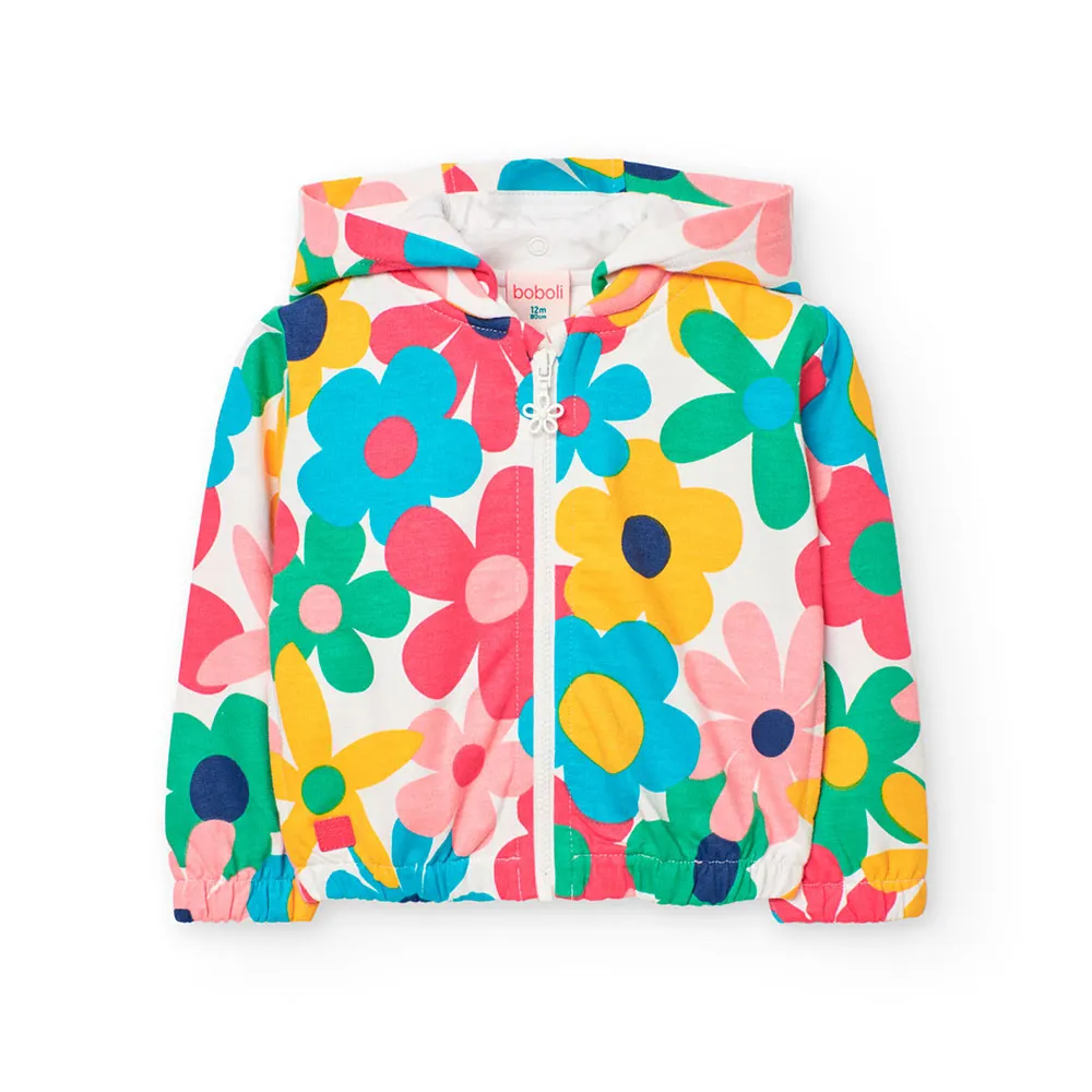 Boboli Fleece Floral Jakke