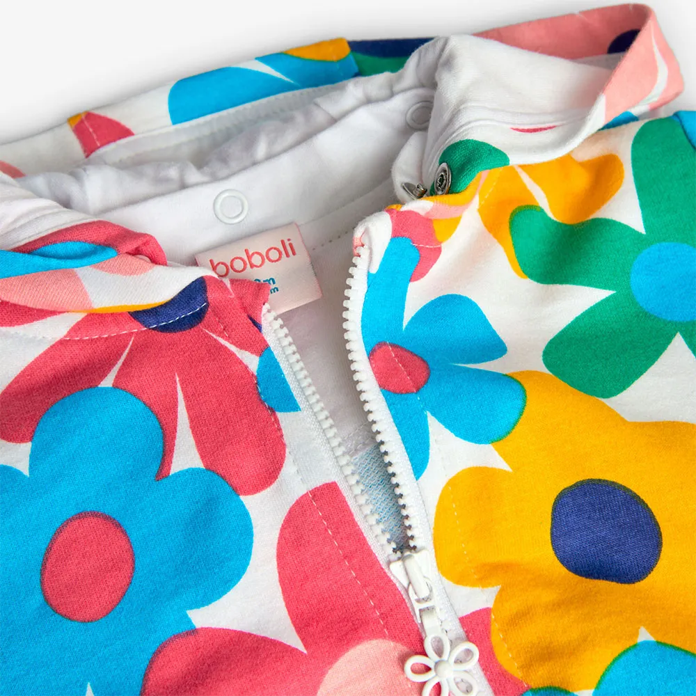Boboli Fleece Floral Jakke