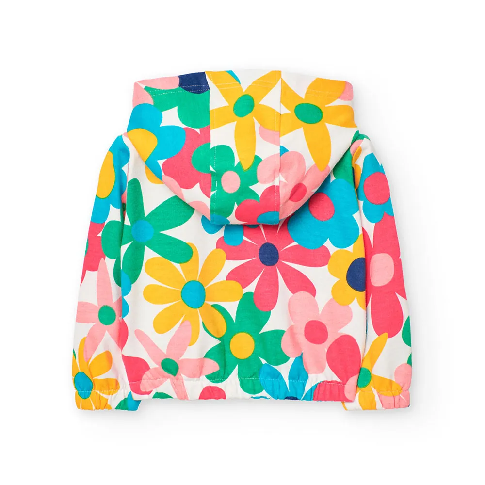 Boboli Fleece Floral Jakke