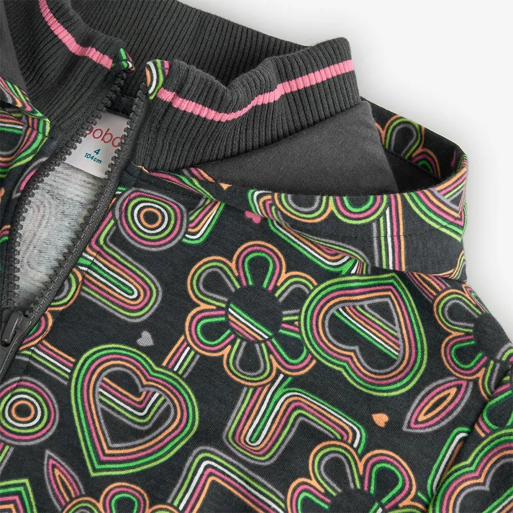 Boboli Fleece Printed Jakke