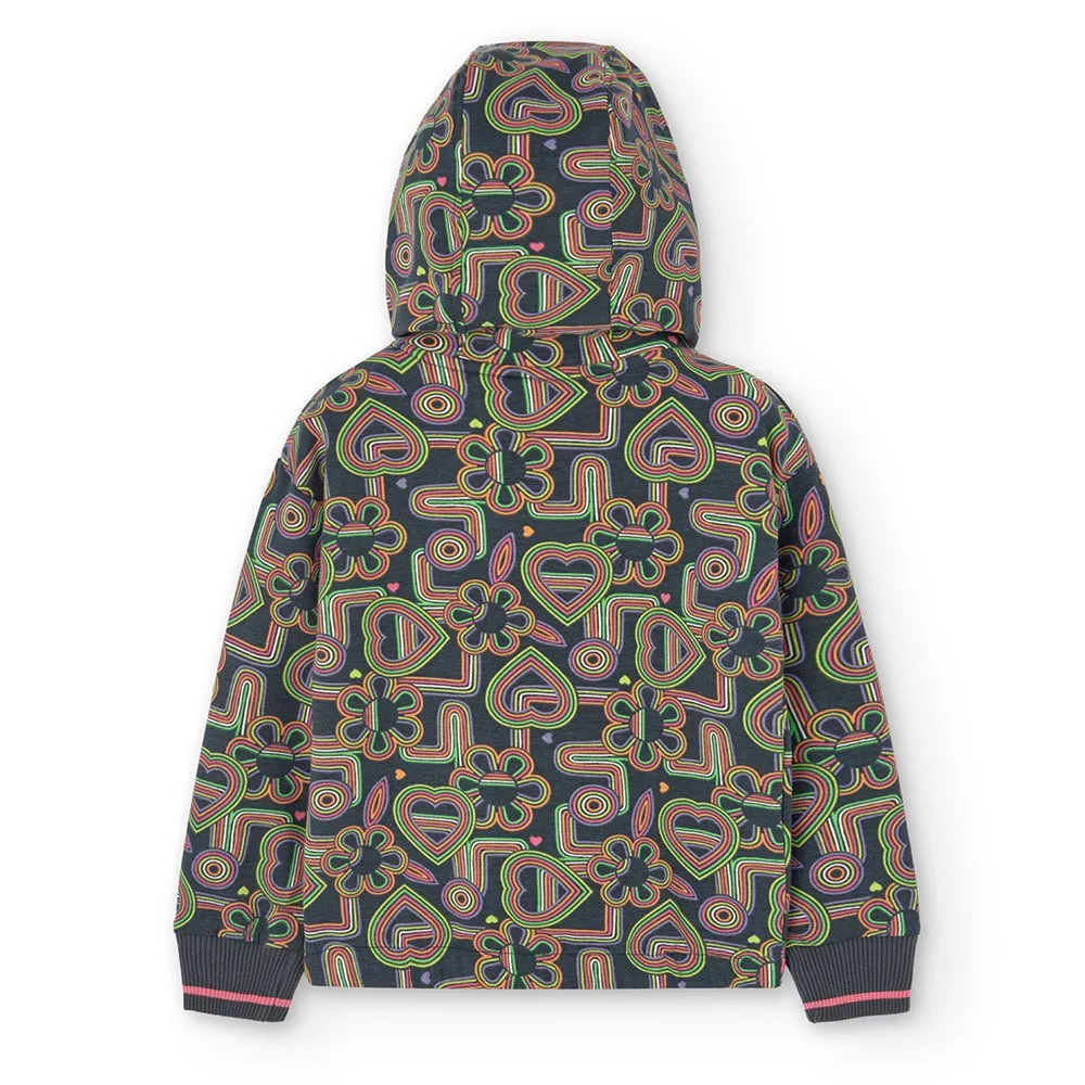 Boboli Fleece Printed Jakke