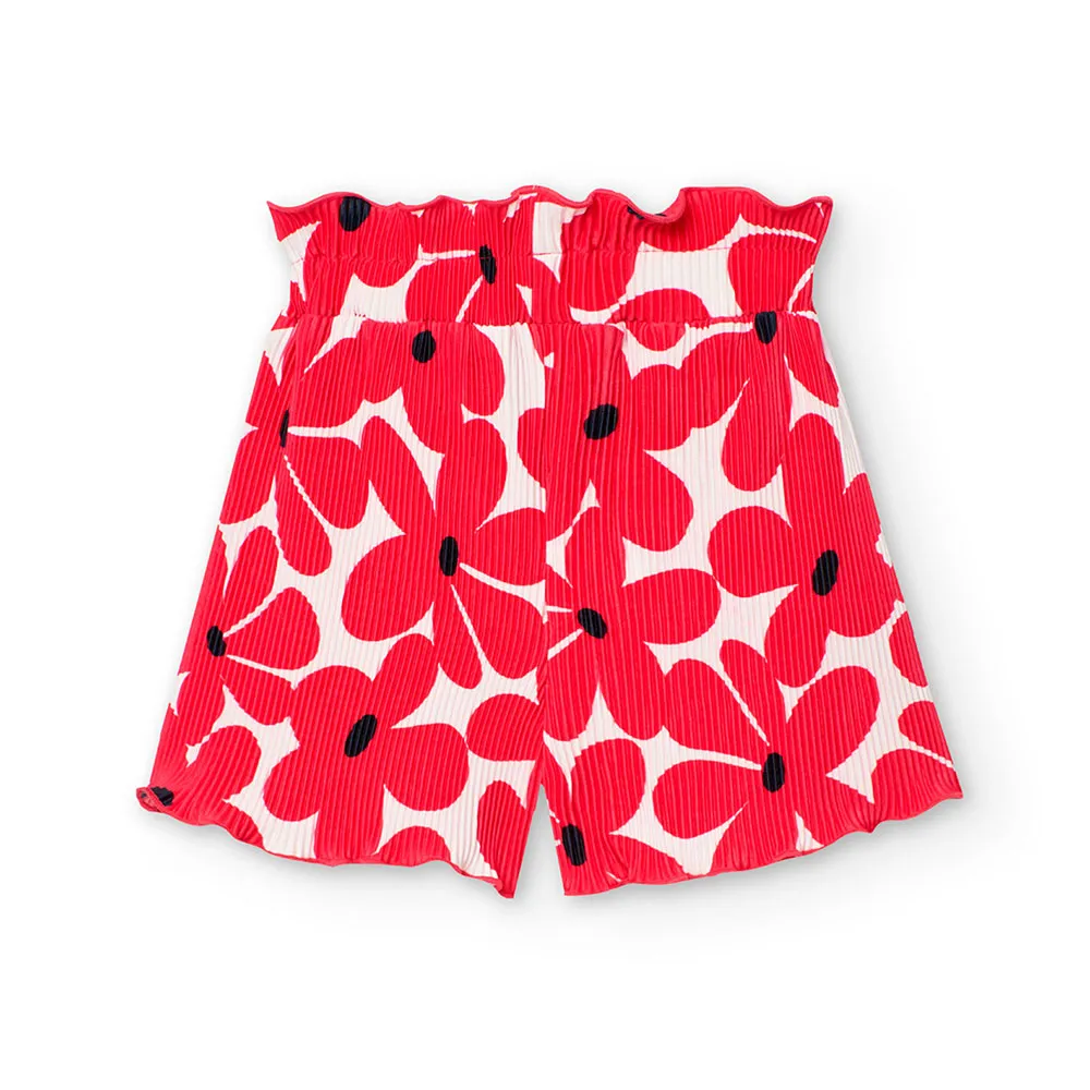 Boboli Knit Floral Shorts Boboli Knit Floral Shorts