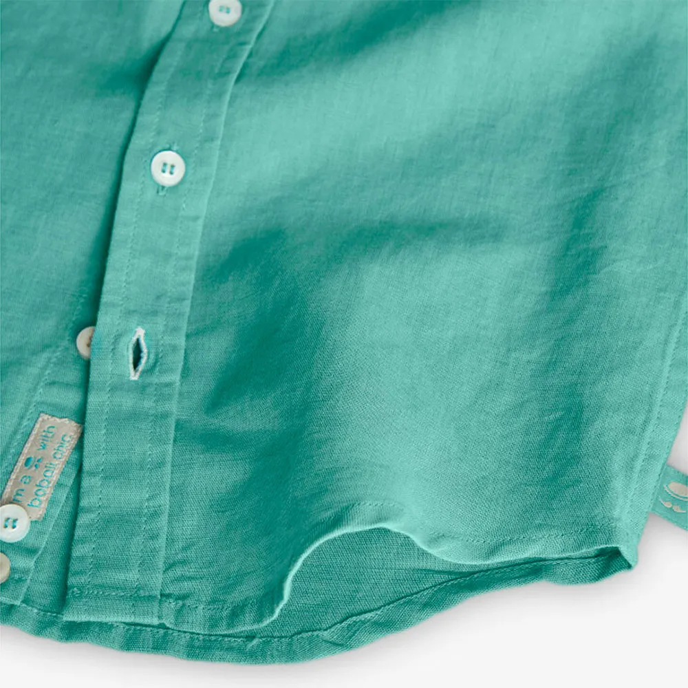 Boboli Linen Skjorte Med Lange Ermer Boboli Linen Skjorte Med Lange Ermer