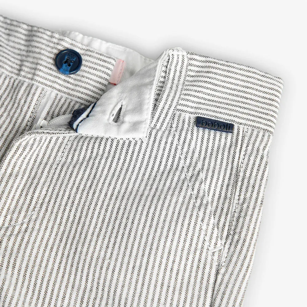 Boboli Oxford Striped Shorts Boboli Oxford Striped Shorts