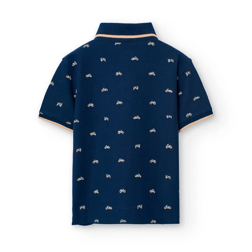 Boboli Pique Printed Kortermet Poloskjorte Boboli Pique Printed Kortermet Poloskjorte