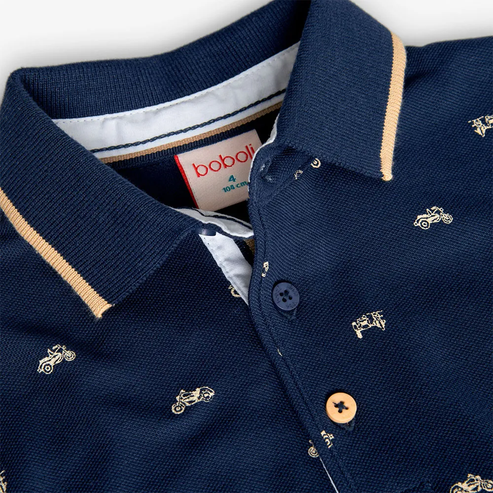 Boboli Pique Printed Kortermet Poloskjorte Boboli Pique Printed Kortermet Poloskjorte