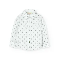 Boboli Poplin Printed Skjorte Med Lange Ermer
