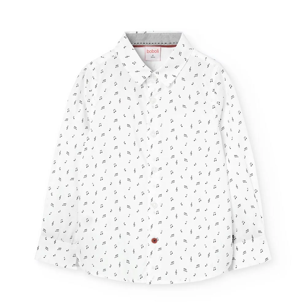Boboli Poplin Printed Skjorte Med Lange Ermer Boboli Poplin Printed Skjorte Med Lange Ermer