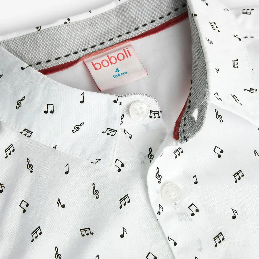 Boboli Poplin Printed Skjorte Med Lange Ermer Boboli Poplin Printed Skjorte Med Lange Ermer