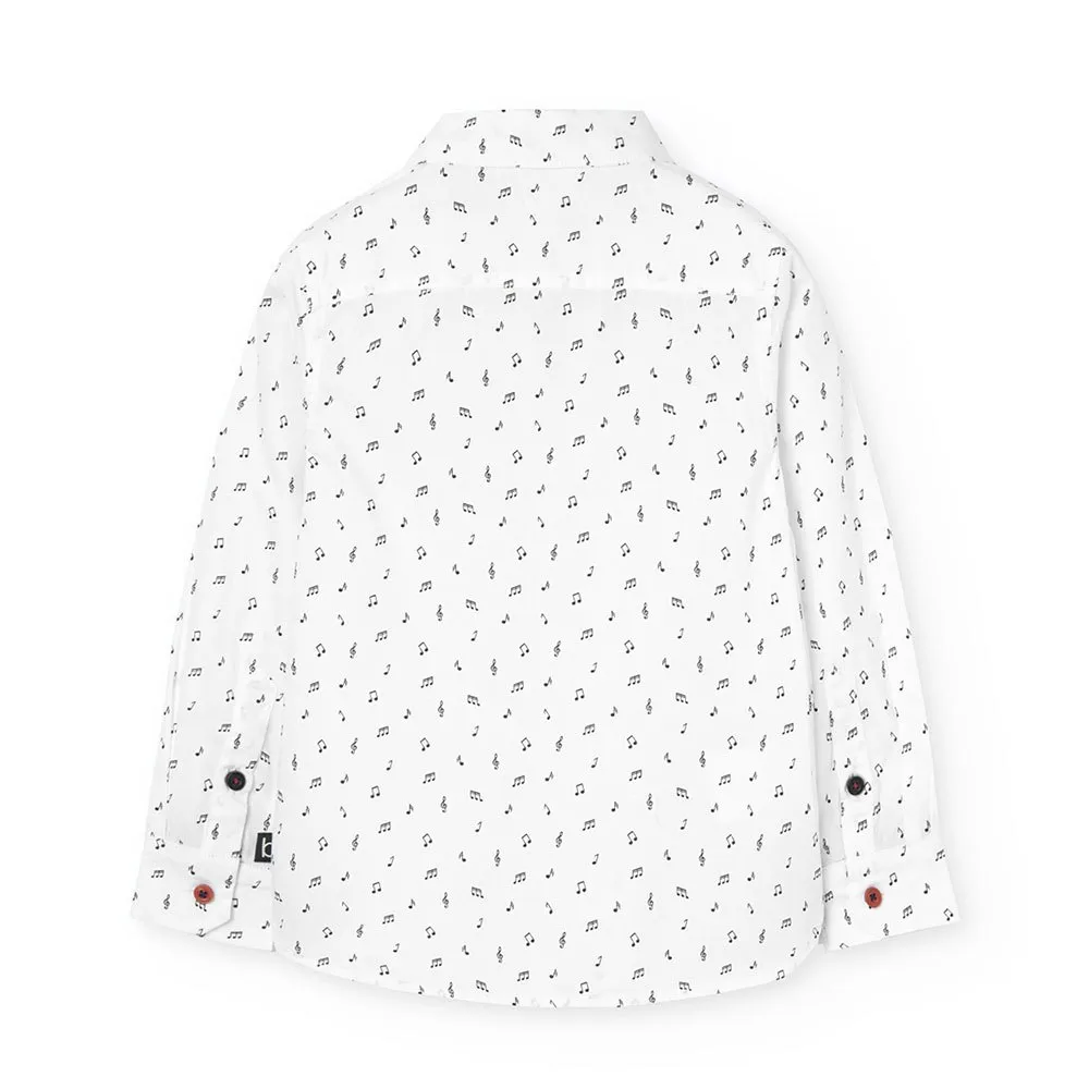 Boboli Poplin Printed Skjorte Med Lange Ermer Boboli Poplin Printed Skjorte Med Lange Ermer