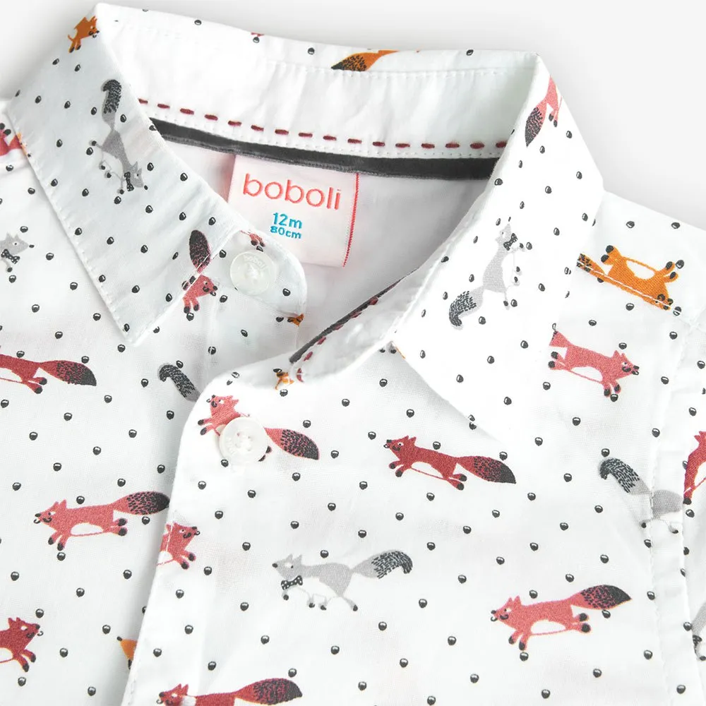 Boboli Poplin Skjorte Med Lange Ermer Boboli Poplin Skjorte Med Lange Ermer