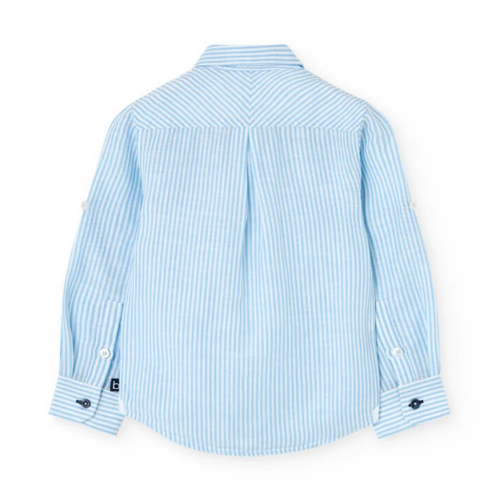Boboli Poplin Striped Skjorte Med Lange Ermer Boboli Poplin Striped Skjorte Med Lange Ermer
