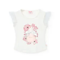 Boboli Stretch Knit Kortarmet T-skjorte