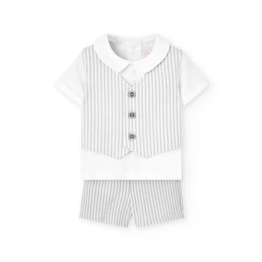 Boboli Striped Kortskjorte Sett Boboli Striped Kortskjorte Sett
