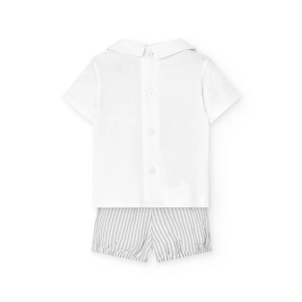 Boboli Striped Kortskjorte Sett Boboli Striped Kortskjorte Sett